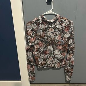 Mesh crop long sleeve